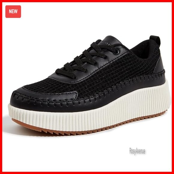 Shoes - Platform Sneakers with Rhinestones Chunky Retro Walking Shoes